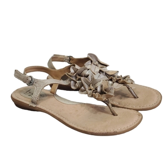 B.O.C Born Women T-strap floral Sandals flip flop shoes flats sz 8 - Picture 1 of 9
